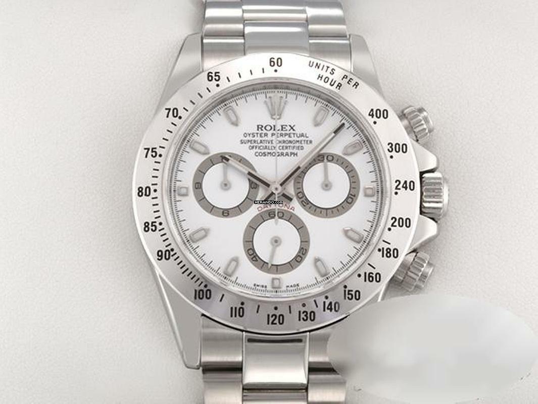 Rolex Daytona 116520 Edelstahl 2013 Chronograph Automatik Stahl Chrono Stainless Steel Oyster-band Chronometer White Dial