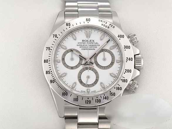  Rolex Daytona 116520 Edelstahl 2013 Chronograph Automatik Stahl Chrono Stainless Steel Oyster-band Chronometer White Dial 