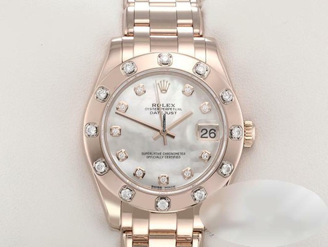 Rolex Lady-Datejust Pearlmaster 34 81315 2018 Lc100 Roségold 750 Perlmutt Diamanten Automatik