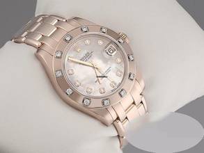 Thumbnail von Rolex Lady-Datejust Pearlmaster 34 81315 2018 Lc100 Roségold 750 Perlmutt Diamanten Automatik