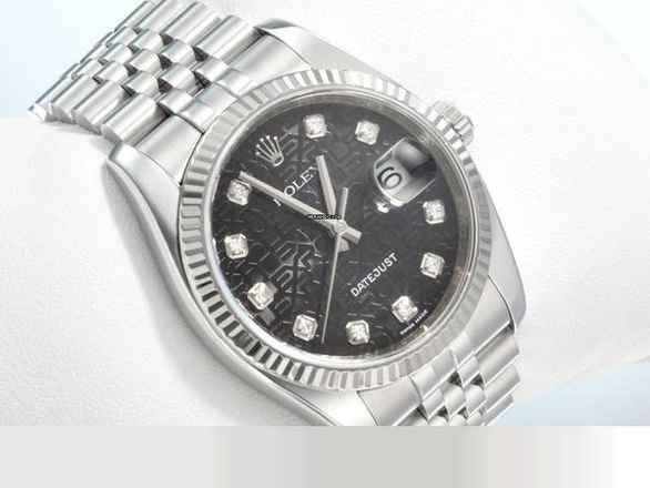  Rolex Datejust 36 36mm 116234 Stahl Weissgold 750 Diamanten Automatik Gold 