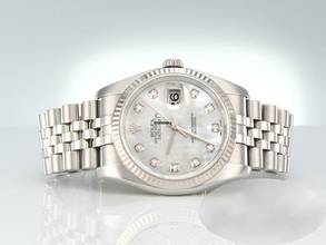 Thumbnail von Rolex Datejust 36 36mm 116234 Stahl Weissgold 750 Perlmutt Diamanten Automatik Stainless Steel 18kt White Gold Jubilé-band Chronometer Oyster