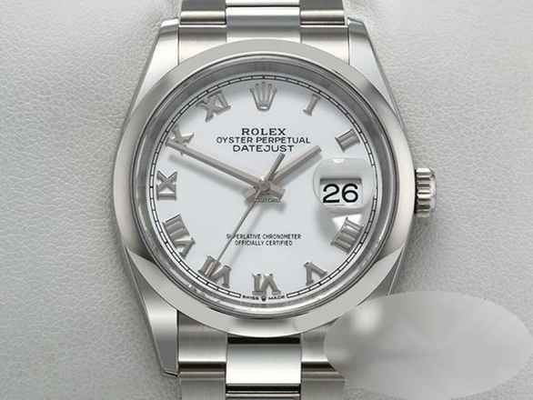  Rolex Datejust 36 126200 2020 Edelstahl Automatik Herrenuhr Damenuhr Stahl Stainless Steel Oyster-band Chronometer White Dial 