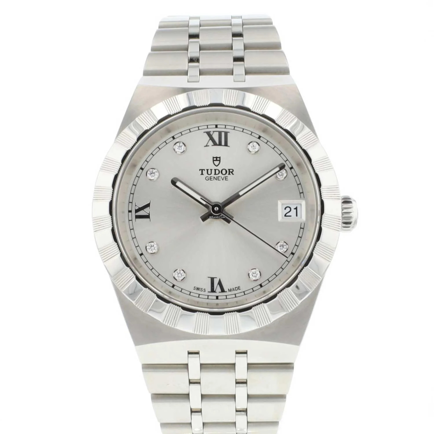 Tudor Royal Day-Date 34 Silver Diamond Dial Like NEW '25