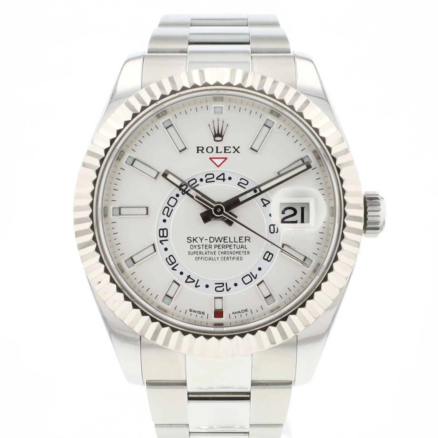  Rolex Sky-Dweller Steel Oyster Silver Dial 