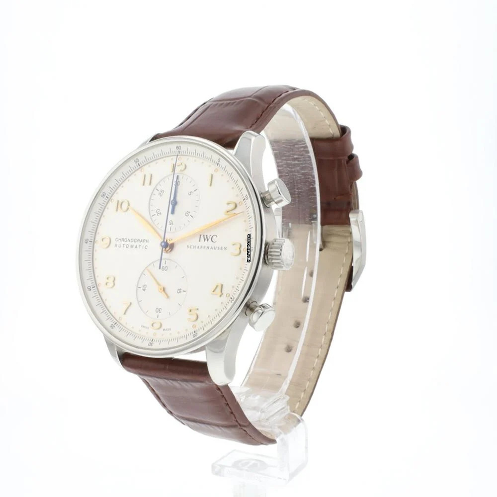 IWC Portugieser Chronograph Stainless Steel / Gold Numerals