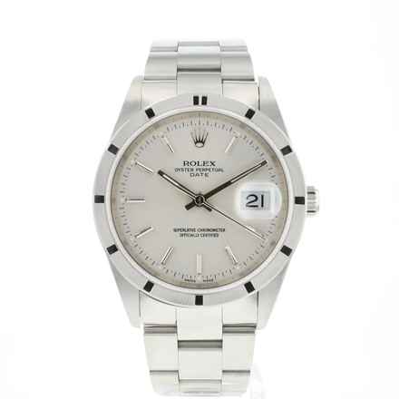  Rolex Oyster Perpetual Date 34MM Steel Oyster Silver Dial 