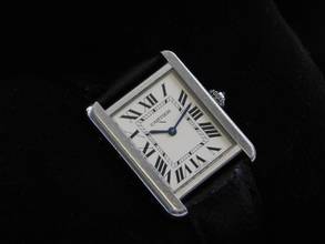 Thumbnail von Cartier Tank Solo 31 x 24mm im Top Zustand mit original Band und Faltschließe Cartier Box geliefert in der original Box
