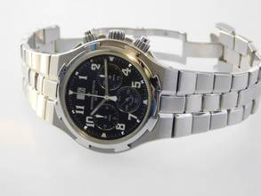 Thumbnail von Vacheron Constantin Overseas Chronograph Automatik Stahl im Top Zustand mit schwarzem Blatt Automatik Chronograph 40mm Kaliber 1137