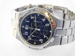 Thumbnail von Vacheron Constantin Overseas Chronograph Automatik Stahl im Top Zustand mit schwarzem Blatt Automatik Chronograph 40mm Kaliber 1137
