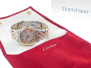 Thumbnail von Cartier Cougar de Panthere XL mit Datum auf 3 Uhr 33mm im Best Zustand mit Cartier Service Etui