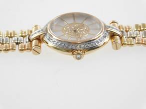 Thumbnail von Cartier Trinity massiv 18 Karat Gelbgold Lady 25 mm original Diamantbesatz und Goldband special Edition very rare