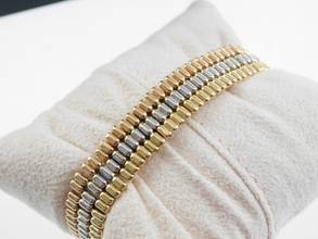 Thumbnail von Cartier Trinity massiv 18 Karat Gelbgold Lady 25 mm original Diamantbesatz und Goldband special Edition very rare