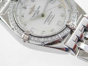 Thumbnail von Breitling Callisto Stahl 36mm mit original Breitling Diamantlünette und MOP Diamond im Best Zustand Factory Diamond Bezel and Dial
