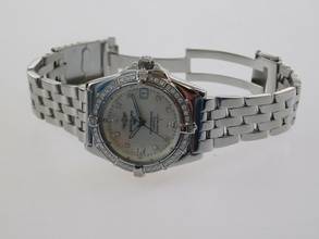 Thumbnail von Breitling Callisto Stahl 36mm mit original Breitling Diamantlünette und MOP Diamond im Best Zustand Factory Diamond Bezel and Dial