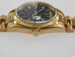 Thumbnail von Rolex Day-Date 36 mit Rolex Service Papieren von 2020 Day-Date 18 Karat Gelbgold im Top Zustand blaues Blatt LC 100 deutscher Wochentag