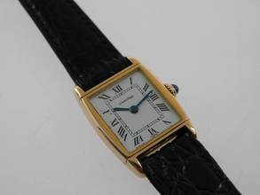 Thumbnail von Cartier Tank Reverso Paris seltenst mit Handaufzug Damenuhr 19 x 27,5mm