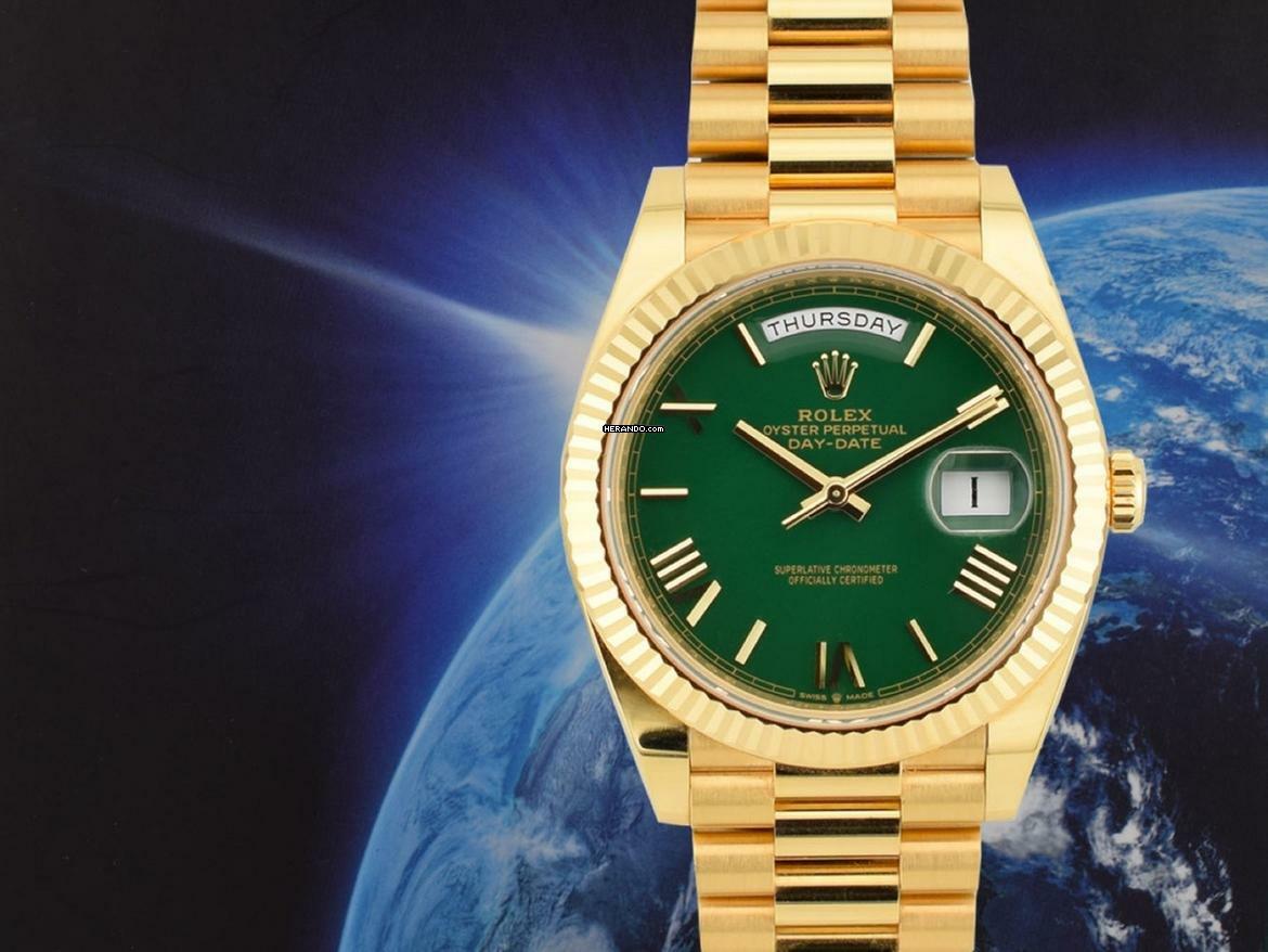 Rolex Day-Date 40 228238 Green Roman Dial - New 2025