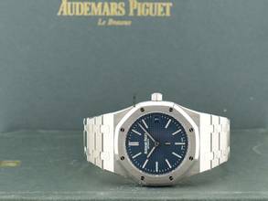 Thumbnail von Audemars Piguet Royal Oak Jumbo 16202st Jumbo Blue Dial New Full Set.