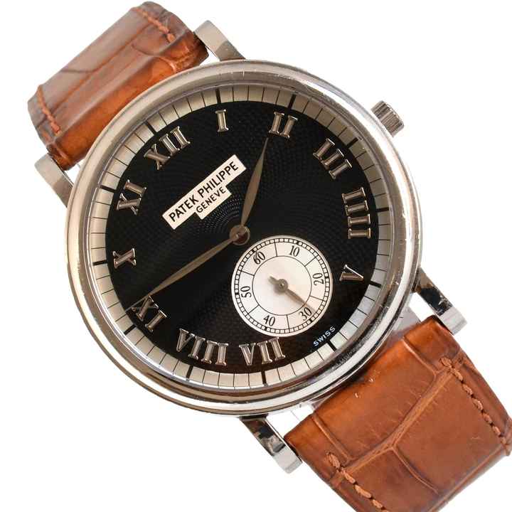  Patek Philippe Calatrava 5022G Small second black guilloche dial white gold 18KT Full Set 