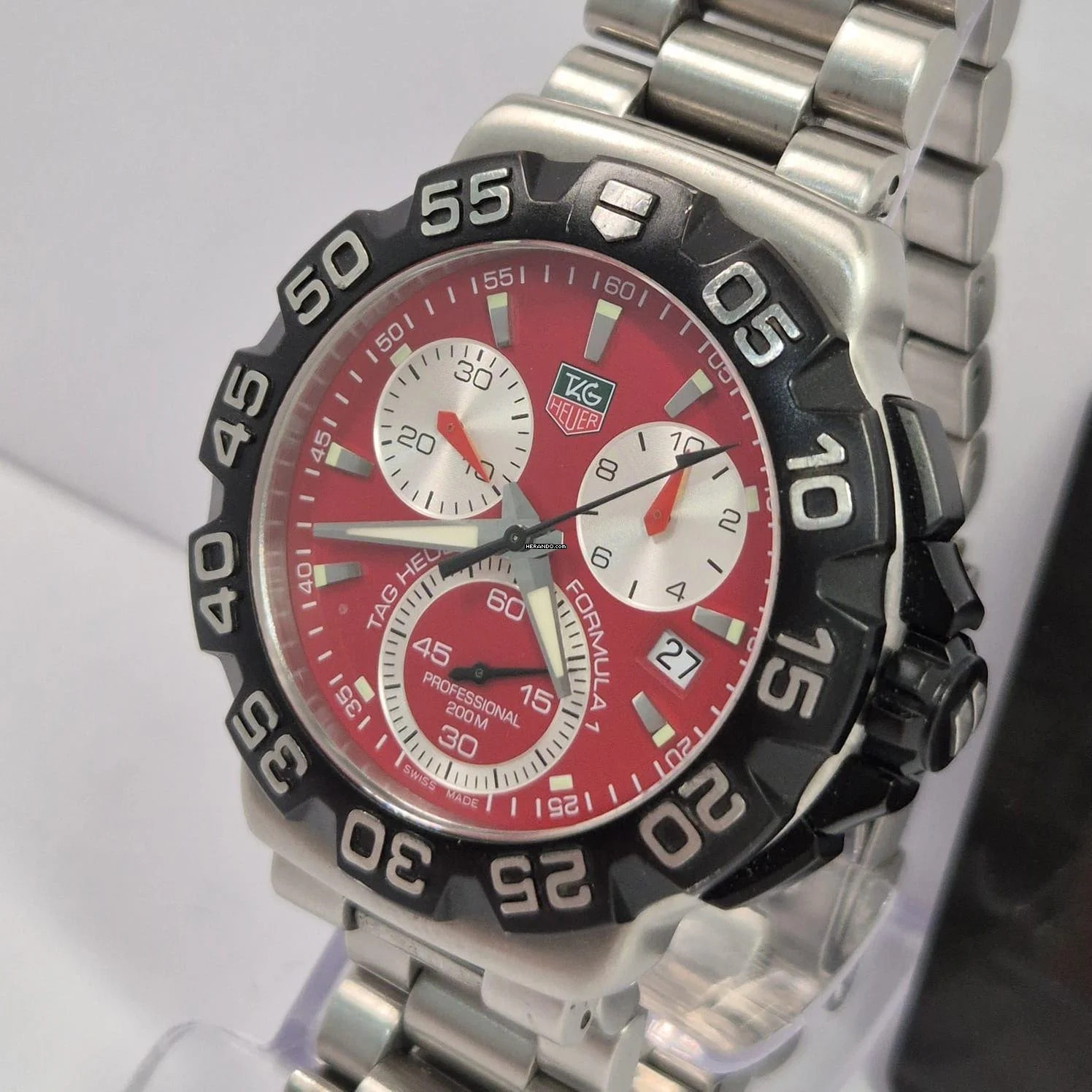  TAG Heuer Formula 1 Quarz Crhonograph 41mm Red Edition Quartz Completo 