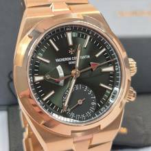 Thumbnail von Vacheron Constantin Overseas Two Time Zone Full Rosé Olive Green Dial 3 Pulseiras 41mm Completo