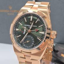 Thumbnail von Vacheron Constantin Overseas Two Time Zone Full Rosé Olive Green Dial 3 Pulseiras 41mm Completo