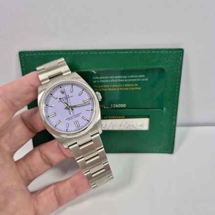  Rolex Oyster Perpetual 36 36mm Lavanda Automático Completo 