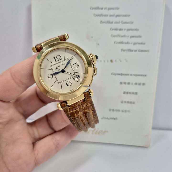  Cartier Pasha Yellow Gold 38mm Automático Completo 