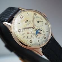 Thumbnail von Universal Genève Triple Calendar moonphase RoseGold 18k/750 Ref.: 11312