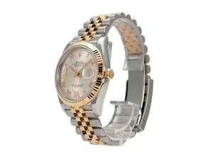 Thumbnail von Rolex Datejust 36 Oystersteel / Gelbgold 126233 Silber Römisch Diamant Jubile-Band