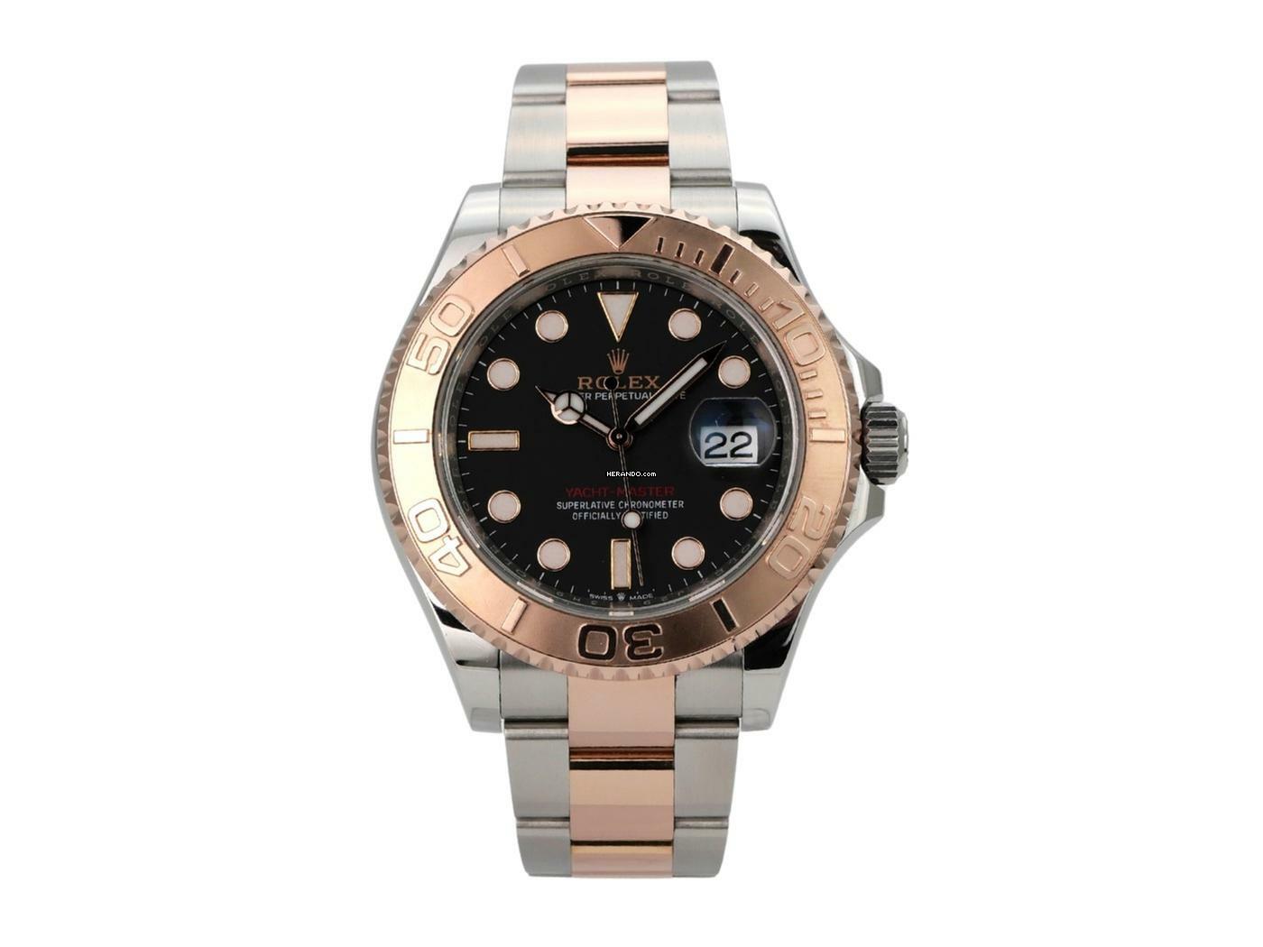 Rolex Yacht-Master 40 Oystersteel / 18 kt Everose-Gold Ref. 126621 Schwarz