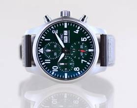 Thumbnail von IWC Fliegeruhr Chronograph 41 Pilot's green Chronograph 43mm grün B+P