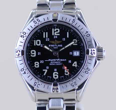  Breitling Superocean 1000M Automatic Stahl black Diver 41mm Taucheruhr Klassiker 