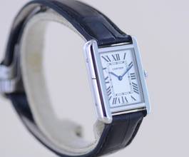Thumbnail von Cartier Tank Solo Stahl Quarz Klassiker Sportlich Lederband 2716 white roman B+P