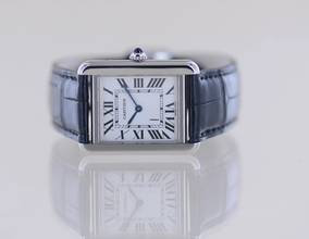Thumbnail von Cartier Tank Solo Stahl Quarz Klassiker Sportlich Lederband 2716 white roman B+P