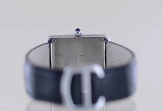 Thumbnail von Cartier Tank Solo Stahl Quarz Klassiker Sportlich Lederband 2716 white roman B+P