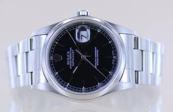 Thumbnail von Rolex Datejust 36 16200 Saphirglas black dial Oysterband Stahl Crown Cup B+P