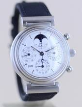 Thumbnail von IWC Da Vinci Perpetual Calendar Chronograph Steel white Dial 39 mm Ewiger Calendar Perpetual