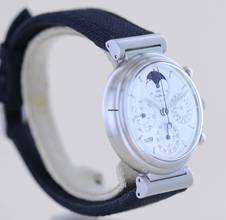 Thumbnail von IWC Da Vinci Perpetual Calendar Chronograph Steel white Dial 39 mm Ewiger Calendar Perpetual