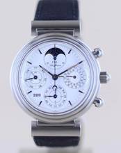 Thumbnail von IWC Da Vinci Perpetual Calendar Chronograph Steel white Dial 39 mm Ewiger Calendar Perpetual