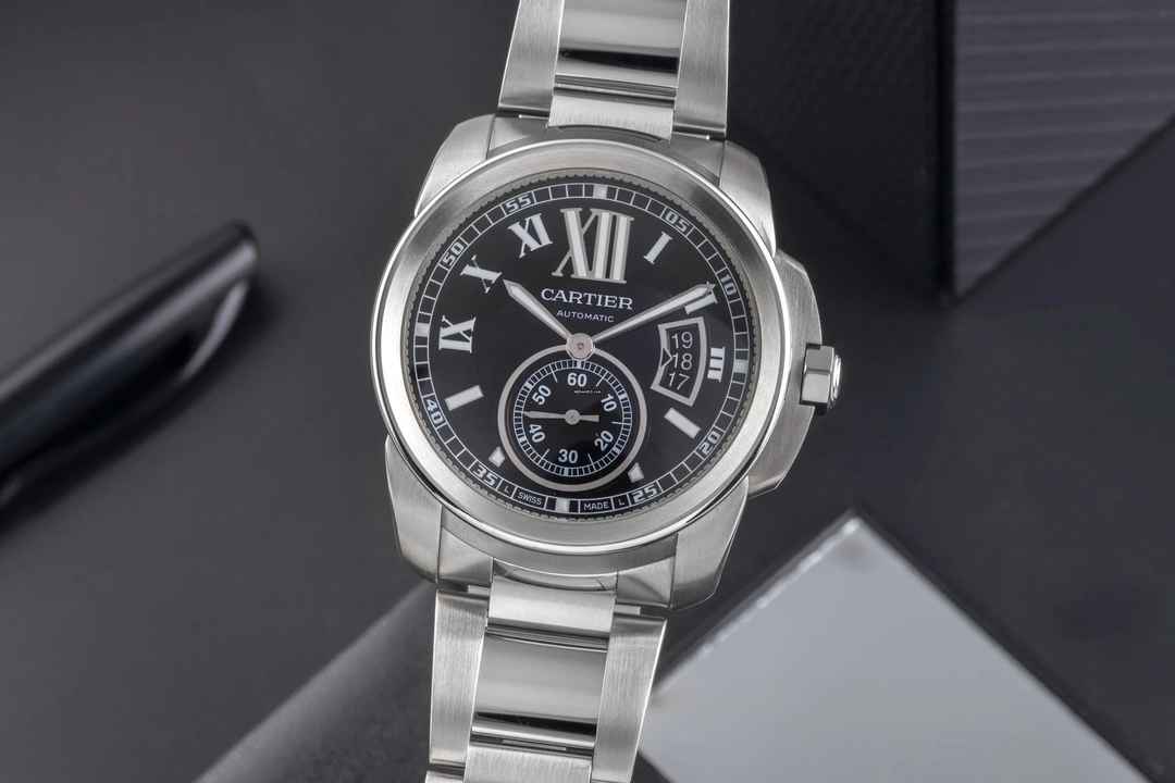  Cartier Calibre de Cartier Edelstahl Automatik Herrenuhr Ref. W7100016 