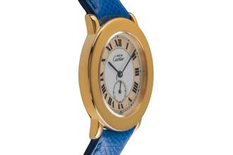 Thumbnail von Cartier must Ronde LM 925 Silber vergoldet Quarz Herrenuhr Ref. W1006922 1810 1