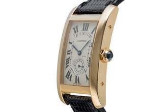 Thumbnail von Cartier Tank Américaine LM 18k (0,750) Gold Quarz Herrenuhr Ref W2600951 8012905