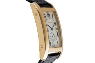 Thumbnail von Cartier Tank Américaine LM 18k (0,750) Gold Quarz Herrenuhr Ref W2600951 8012905