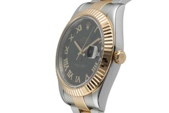 Thumbnail von Rolex Datejust II Black Roman Stahl Gold Automatik Herrenuhr Oyster Ref. 116333