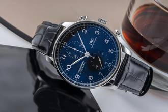 Thumbnail von IWC Portugieser Chronograph Automatik Stahl Ref. IW371609 B&P 2020