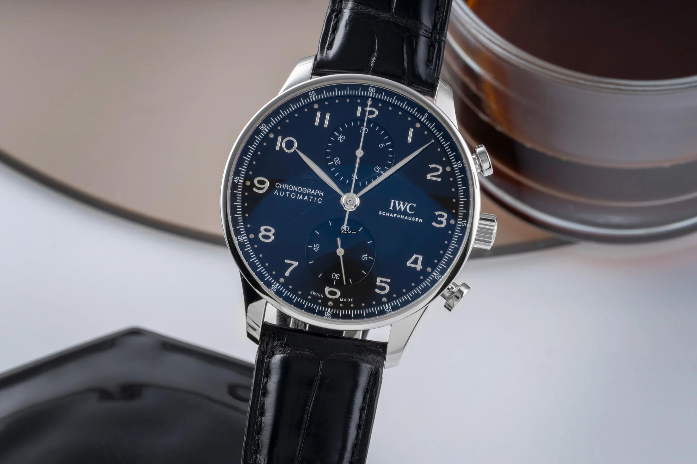 IWC Portugieser Chronograph Automatik Stahl Ref. IW371609 B&P 2020