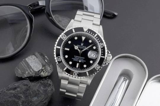  Rolex Submariner Date 1000ft Oyster Edelstahl Automatik Ref. 16610T B&P 2007 