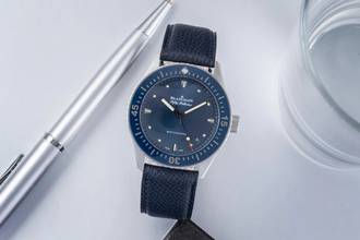 Thumbnail von Blancpain Fifty Fathoms Bathyscaphe Stahl Automatik Ref. 5100-1140-O52A Papiere